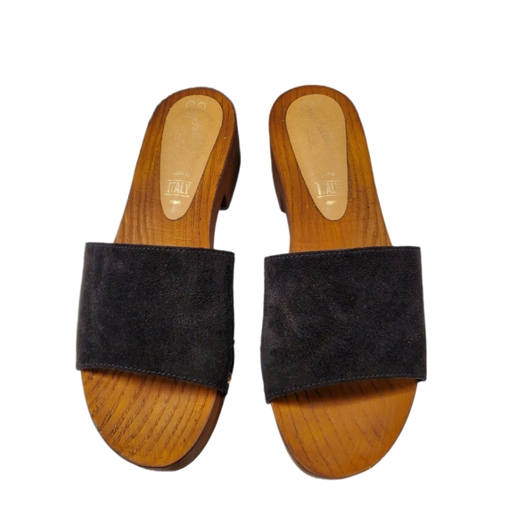 LIKE NEW Seychelles Black Suede Good Spirit Slide Sandal 8.5 - Picture 7 of 9